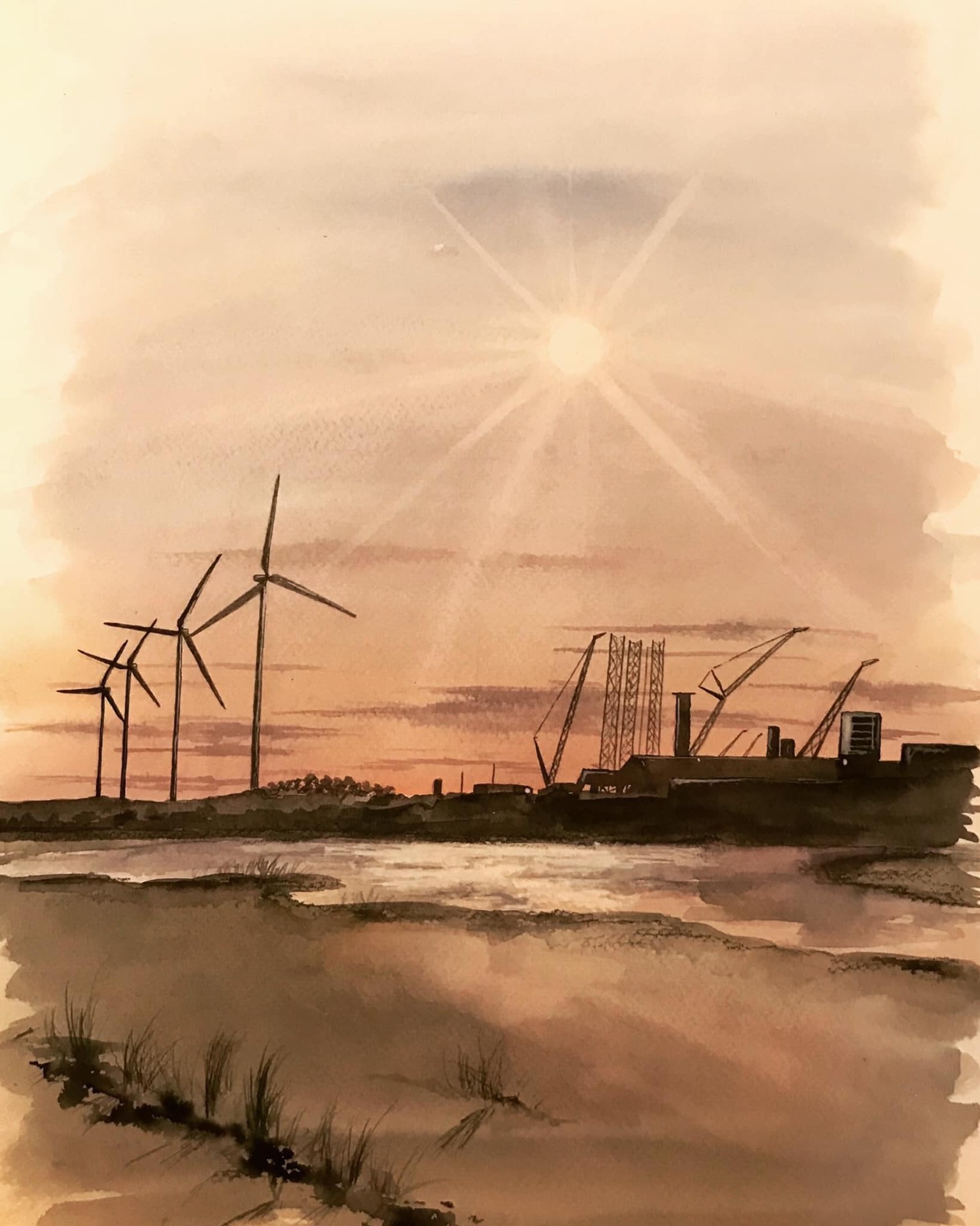 Akvarel 40x30cm