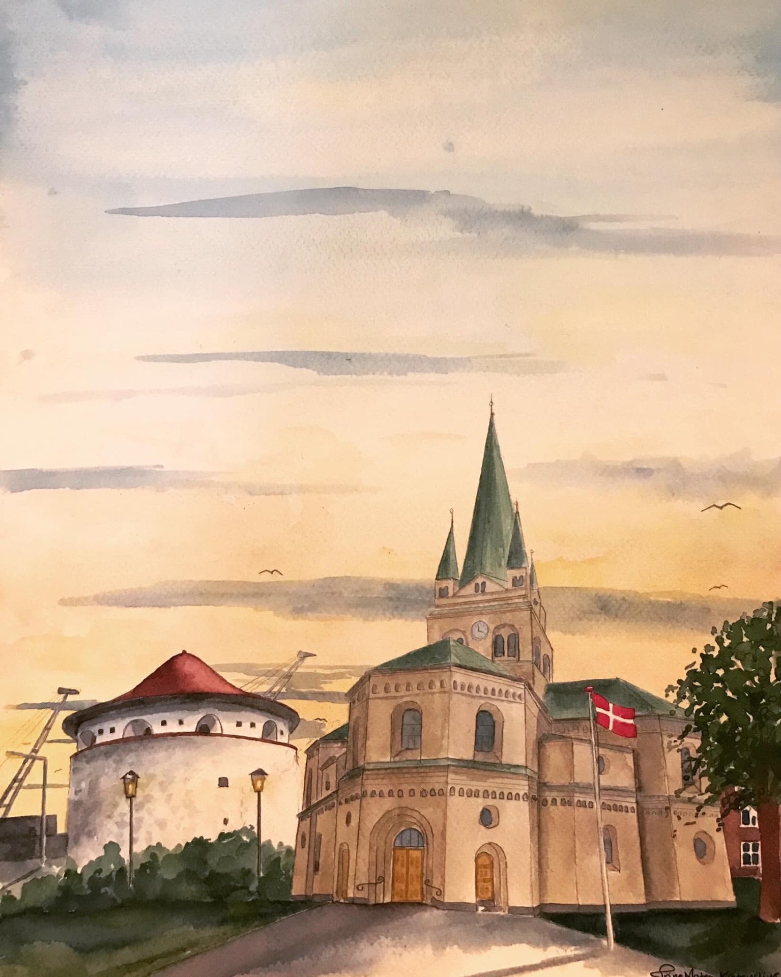 Akvarel 40x30cm